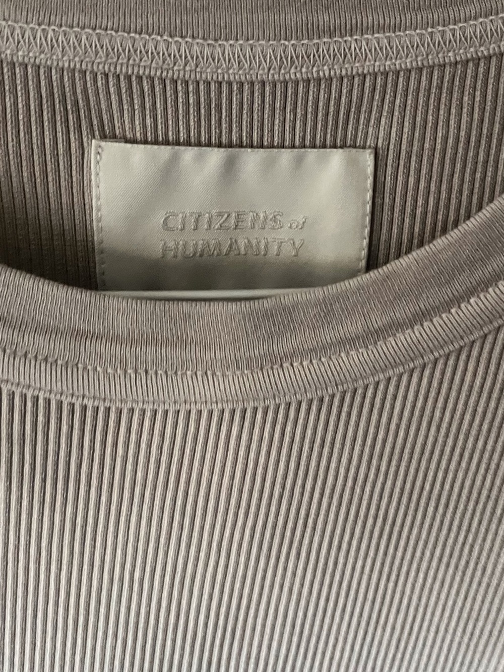 Citizens of Humanity Ribbed Crewneck Tank Beige